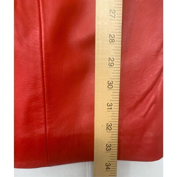 Red 100% Genuine Leather Vintage dress - Picture 8 of 8